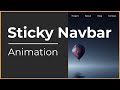 Animated Sticky Navigation Bar on Scroll Tutorial | HTML CSS JAVASCRIPT (2021)