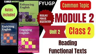 Enriching English, Enhancing English, Engaging English: Kannur University FYUGP Module 2, Unit 2