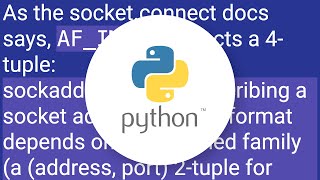 Establishing an IPv6 connection using sockets in python