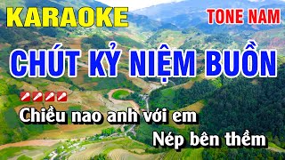 Karaoke Chút Kỷ Niệm Buồn Tone Nam Nhạc Sống | Nguyễn Linh