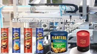 Paper Cans Making Machine Chips Food Snack Nuts Crisps Liquid Food Paper Canister Making Machine