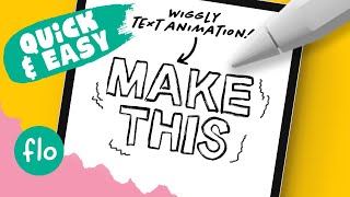 Easy Wiggly Text Animation in PROCREATE #Shorts - Quick Procreate Tutorial