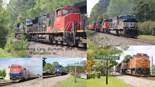 Railfanning Cary, Durham, and Thomasville, NC on 4/5-15/23 with 108, CN C44-9WL, and a BNSF Leader