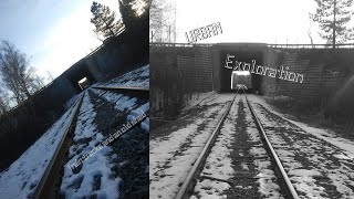 Exploring active train track tunnel