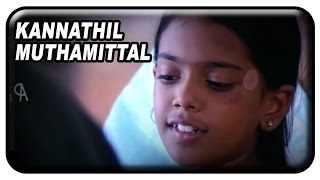 Kannathil Muthamittal Tamil Movie Scenes | Keerthana meets her real mother Nandita Das