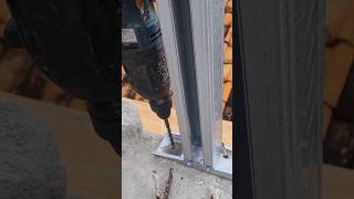 technique for embedding bolts in concrete #howto #diy #craftmanship #tricks #craftsmantricks