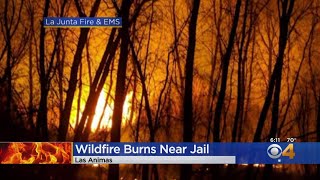 Wildfire Burns Near Bent County Correctional Facility