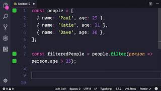 Filter an array with ES2015