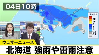 北海道は広い範囲で雨 強雨や雷雨に注意