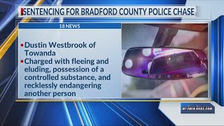 Towanda man sentenced after Bradford County police chase