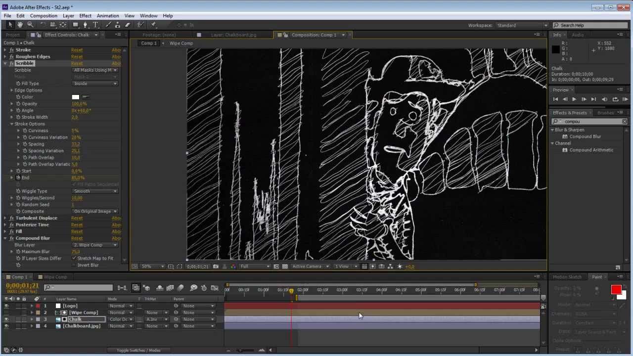 Chalk Scribble Tutorial Youtube