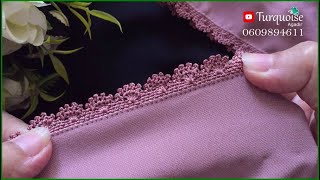 crochet Border ضرس حافة حاشية كروشي صدفات بغرزة البيكو من سحر الكروشي المغربي | @TurquoiseAgadir