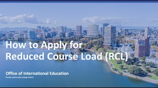 How to Apply for a Reduced Course Load (RCL)