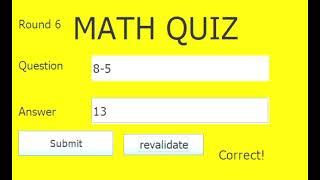 I made a Math quiz in Java