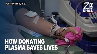 How does donating plasma save lives?