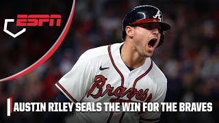 Austin Riley with the HOMER AND the HEADS-UP FINAL OUT in the Braves' win 🤯 | MLB on ESPN