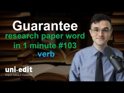 How do you use guarantee in a sentence?