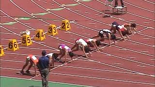 女子100m予選13組　2008年　第35回全日本中学校陸上競技選手権大会