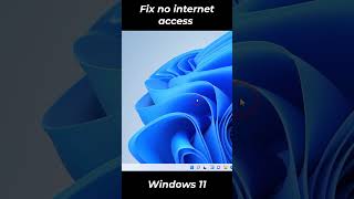 Fix No Internet Access Windows 11