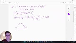 Edexcel S2 June 2016 Q5 Worked Solution (Normal Approximation To A Binomial Distribution)