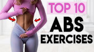 TOP 10 ABS EXERCISES to lose belly fat | 5 minute Workout