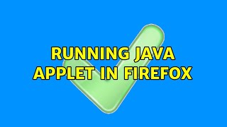 Running java applet in firefox