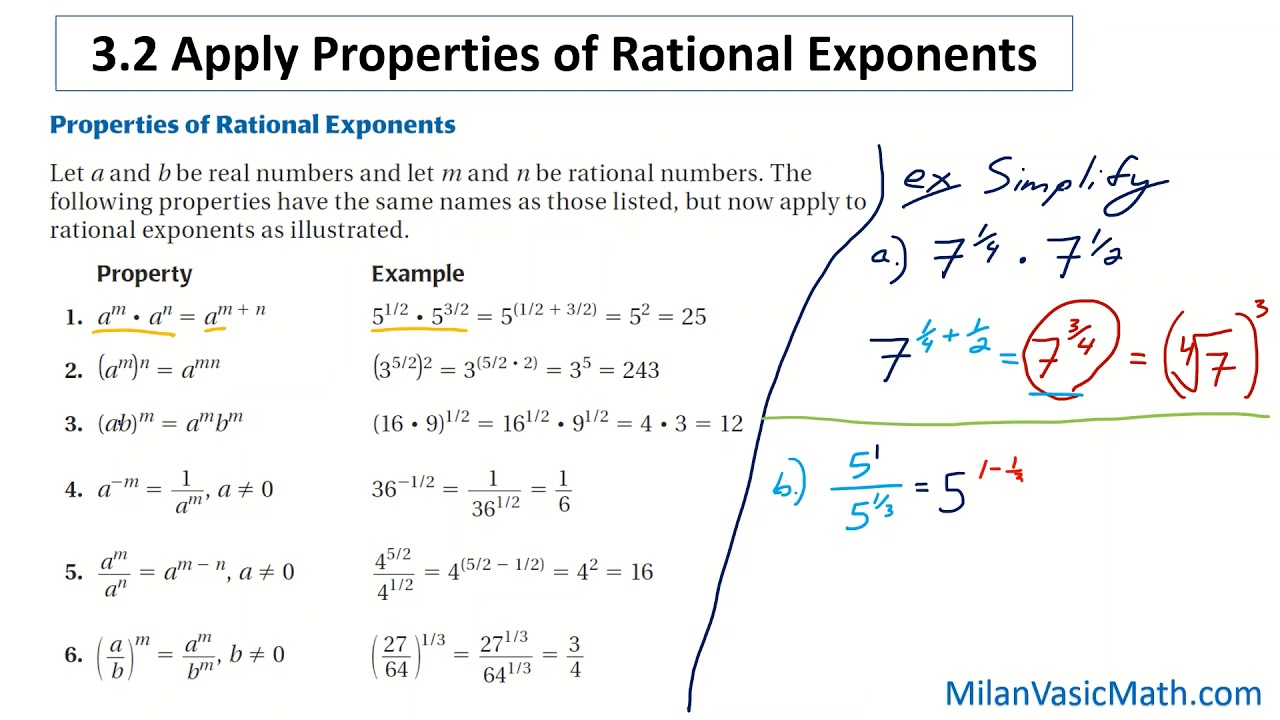Fractional Exponents