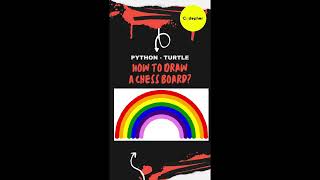 DRAW RAINBOW IN PYTHON USING TURTLE MODULE || #shorts #coding #programming #python #design #css