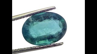 6.91 Ct Gii Certified Untreated Natural Zambian Emerald panna stone by venusjewellers.com