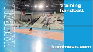 Un exercice de montee de balle à 4 joueurs par le coach kammous I handball