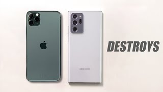 Galaxy Note 20 Ultra DESTROYS iPhone 11 Pro in Drop Test