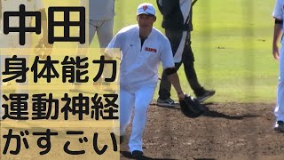 中田 やっぱり守備がうまい！ゴールデングラブ賞！身体能力･運動神経の塊 2022.10.20