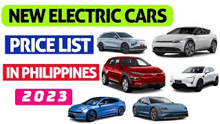 New Electric Cars Price in Philippines 2023