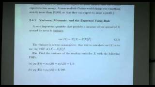 Probability \u0026 Random Variables - Week 5 - Lecture 1 - Expectation and Variance