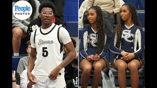 Sean Diddy's  Twins Cheer on LeBron James’ Son Bryce at Senior Night Game Alongside Their Families