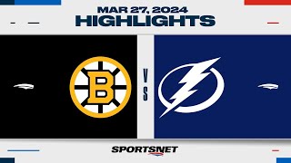 NHL Highlights | Bruins vs. Lightning - March 27, 2024