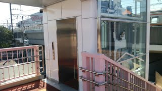 歩道橋東芝エレベーター TOSHIBA 乗用 定員11名 750kg  Japan elevator 新習志野