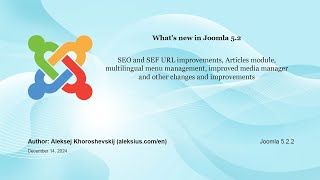 What's new in Joomla 5.2