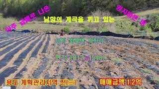 (물건번호-136)급매로 나온땅, 자연경관 좋고, 양지 바르고, 5-600평정도에 계곡물이 흐르고 있는 땅 찾으시나요?  여러분이 찾는 땅이 여기 있습니다 054-338-9800