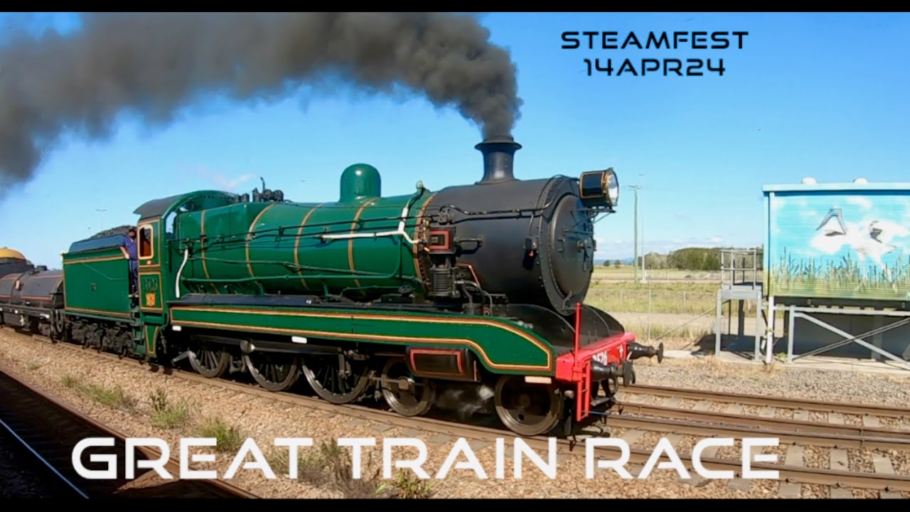 Hunter Valley Steamfest - Great Steam Train Race - YouTube