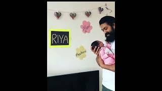 Rockstar yash her beautiful 😍 daughter Riya nice pic...😇🧚‍♂️🤩#youtubeshorts #whatsappstatus #yash