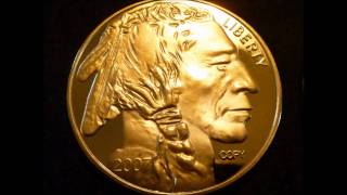 1 Troy Ounce 24k .999 Fine Gold Plated $50 Buffalo Replica Coin