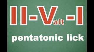 II-V-I lick based on pentatonics(ENG/ESP sub) (pentatonic pattern)modern jazz pattern