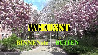 BINNENste BUITEN de kunstroute in gele kastjes op het WG terrein