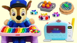 Pretend Baking Play Doh Cakes with Paw Patrol Chase & Rocky and Play Dough Magic Oven Playset!