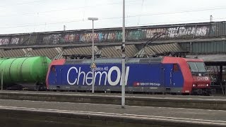 SBB Cargo Re 482 028-8 ChemOil E-Lok mit Onrail Kesselwagen Güterzug