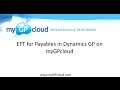 EFT for Payables with Dynamics GP on myGPcloud