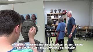 Cursus boetseren bij Atelier Ceciel van der Weide: een impressie voor portretboetseren