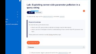 Portswigger: Exploiting server side parameter pollution in a query string