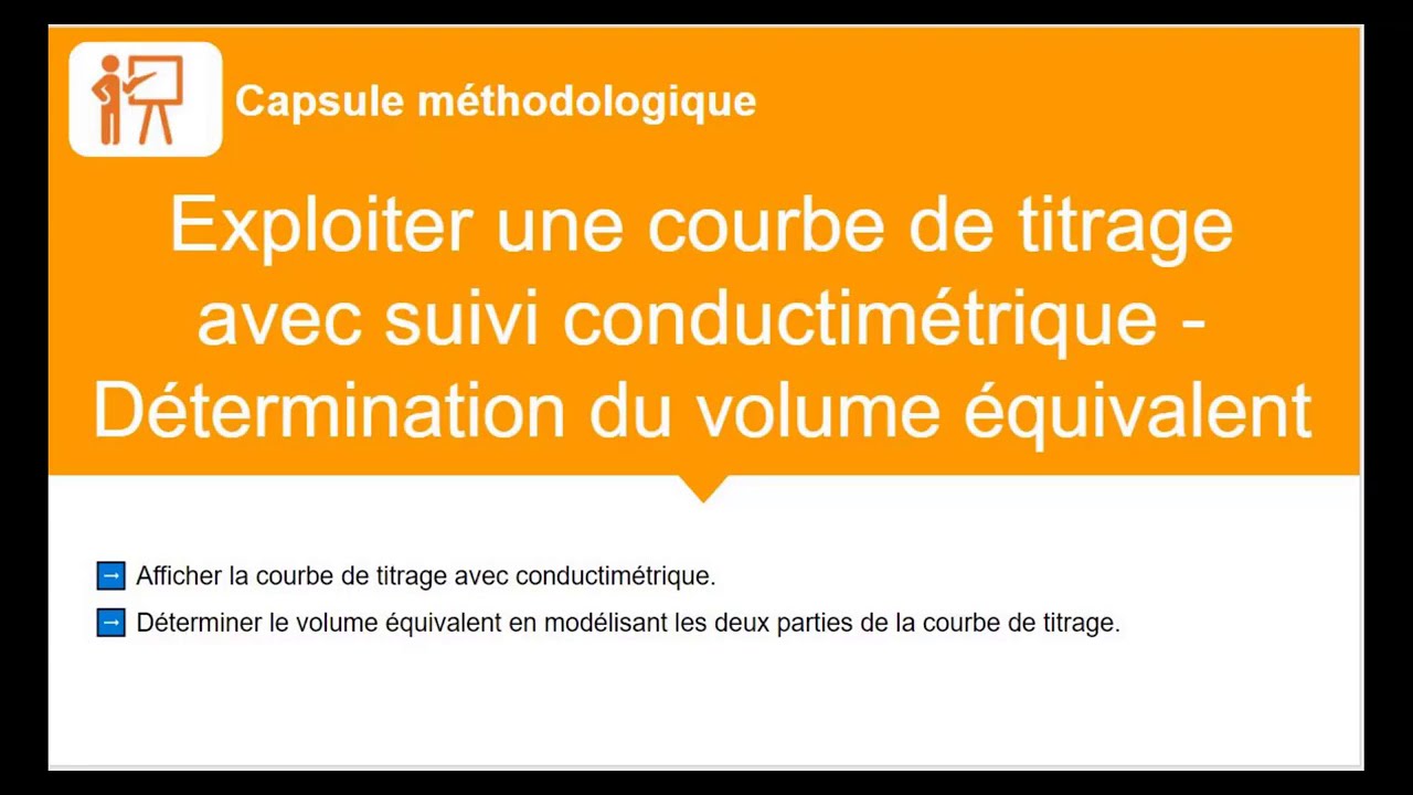 Titrage Par Suivi Conductimétrique - Détermination Du Volume équivalent ...